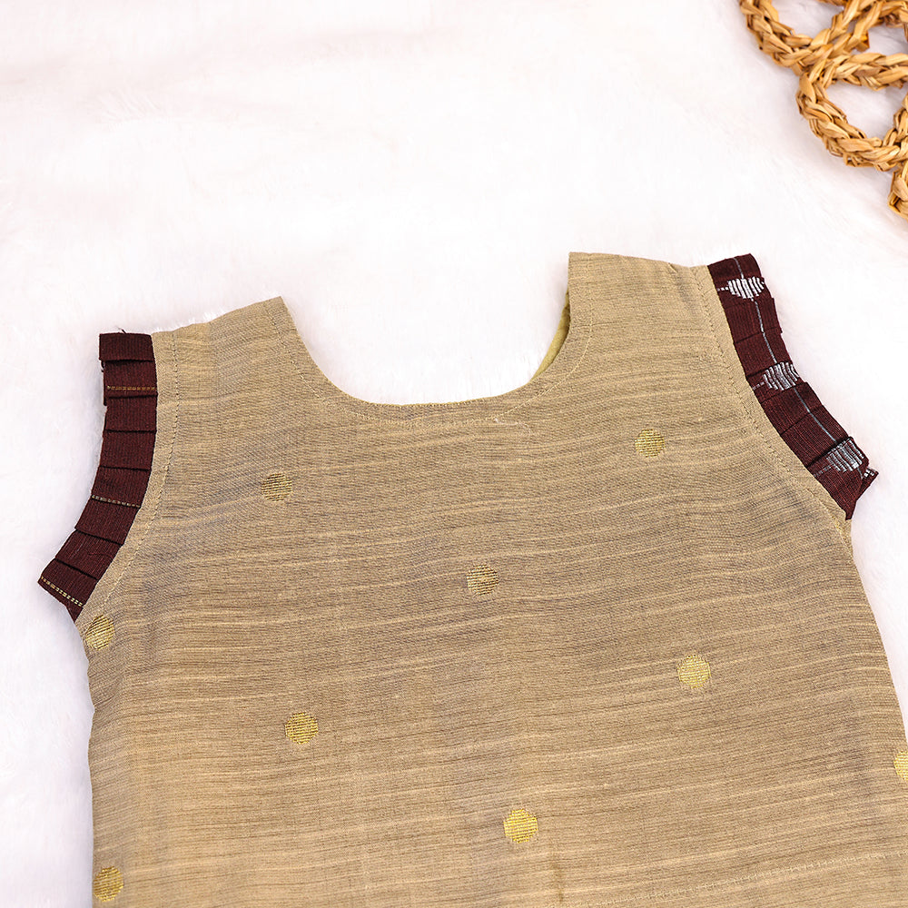 Earthy Elegance Raw Silk Skirt & Top Set