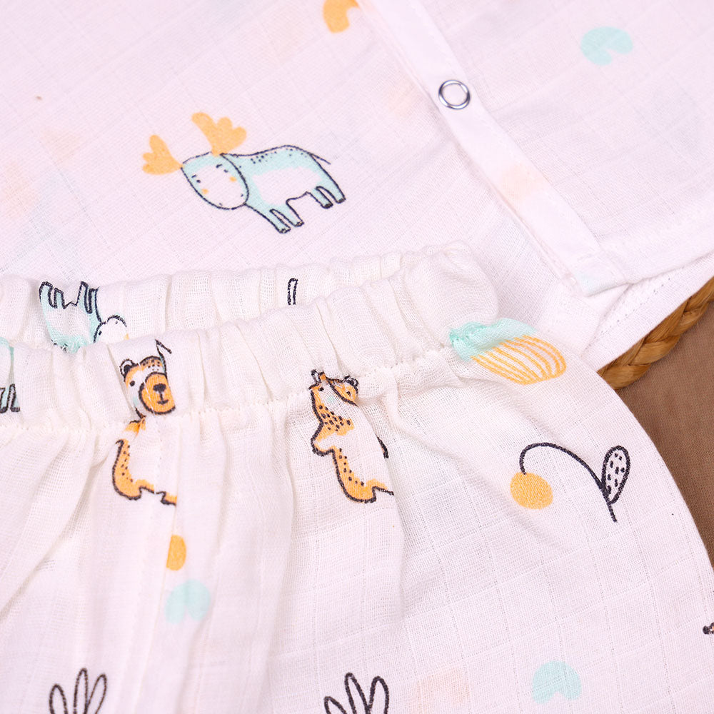 Forest Friends Muslin Night Suit Set – Baby/Toddler