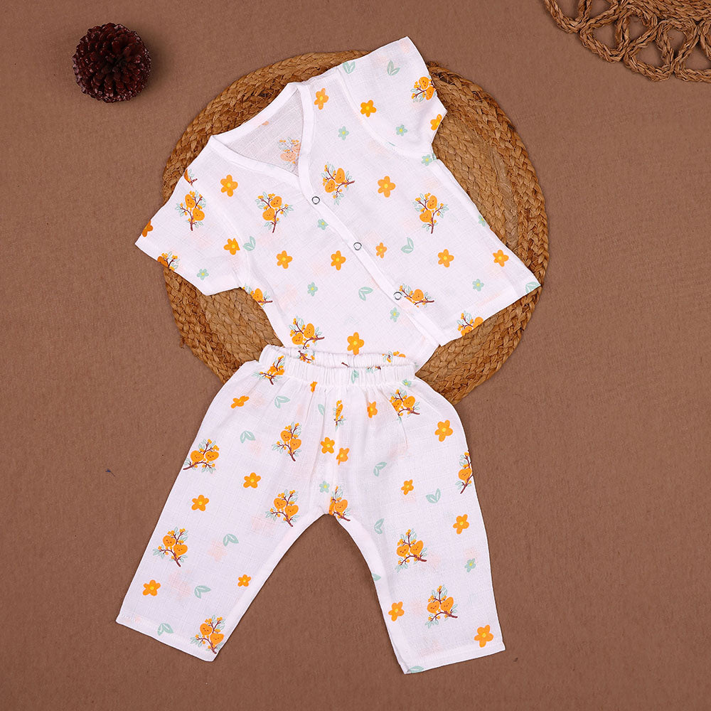 Sunny Blooms Muslin Night Suit Set – Baby/Toddler