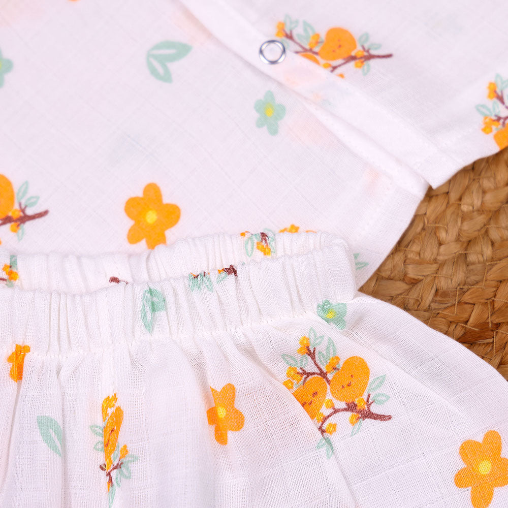 Sunny Blooms Muslin Night Suit Set – Baby/Toddler