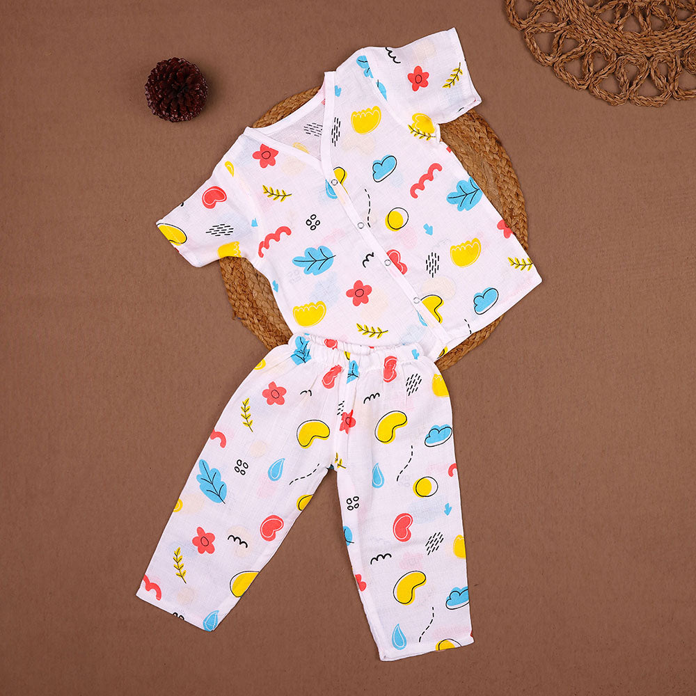 Doodle Delight Muslin Night Suit Set – Baby/Toddler