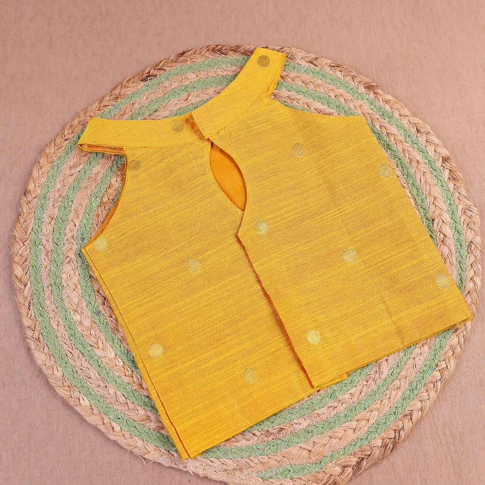 Sunshine Yellow & Red Raw Silk Set