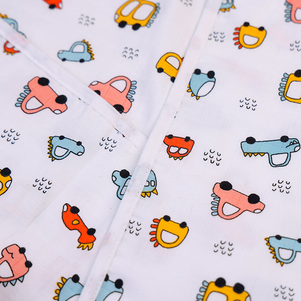 Playful Cars Hooded Baby Towel - Bath Time Made Fun