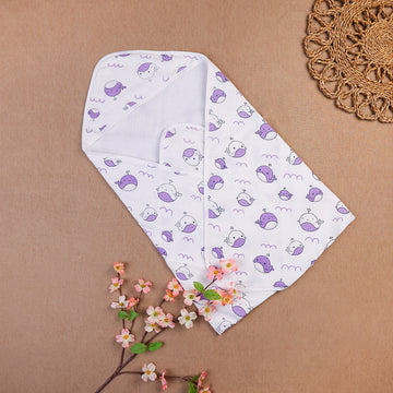 Whimsical Whales Hooded Baby Towel - Ocean Dreams Bath Time