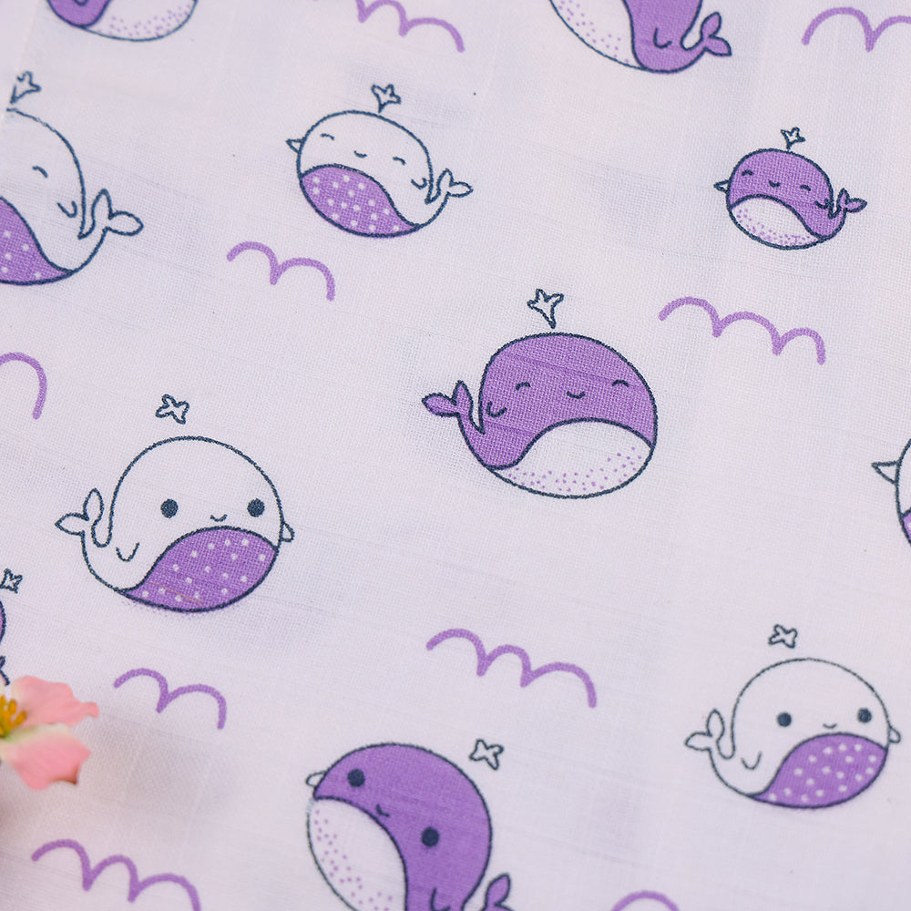 Whimsical Whales Hooded Baby Towel - Ocean Dreams Bath Time