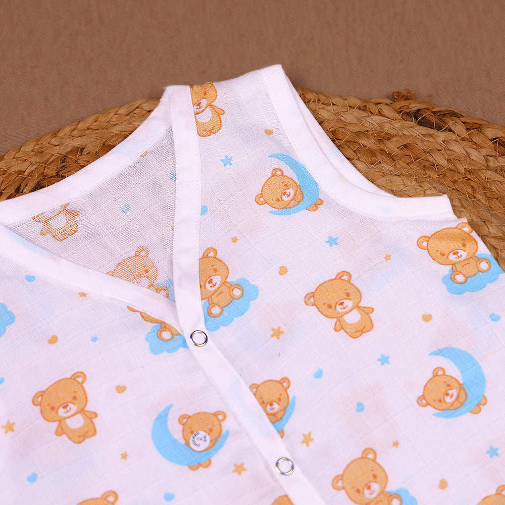 Sleepy Teddy Muslin Jabla & Shorts Set – Baby/Toddler