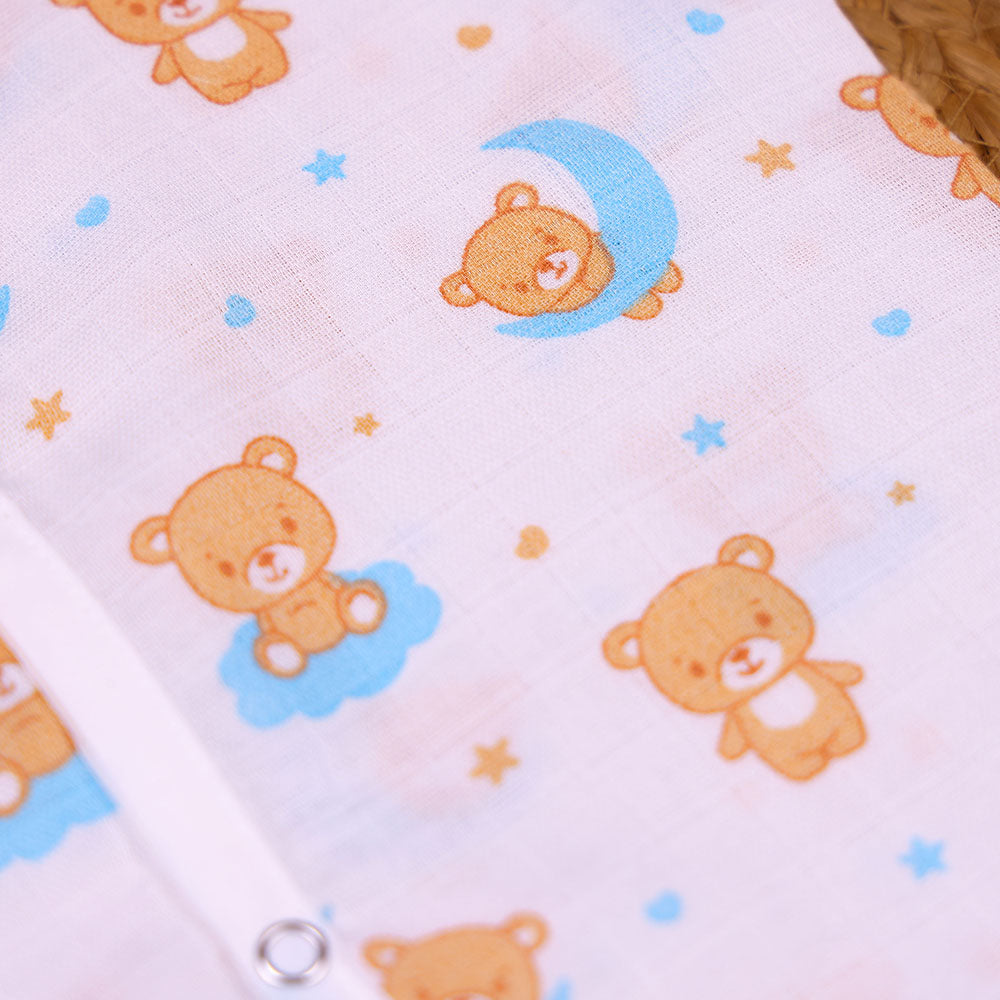 Sleepy Teddy Muslin Jabla & Shorts Set – Baby/Toddler