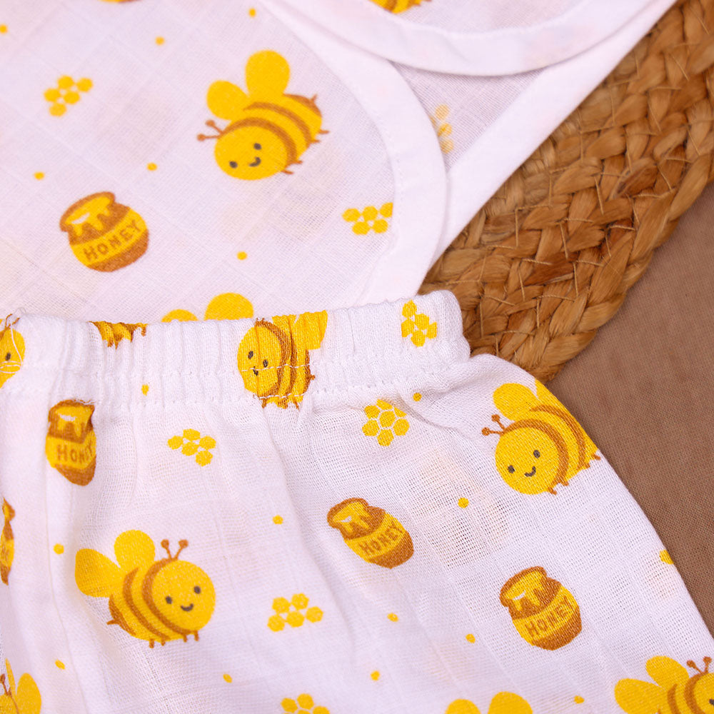 Honey Bee Muslin Jabla & Shorts Set – Baby/Toddler