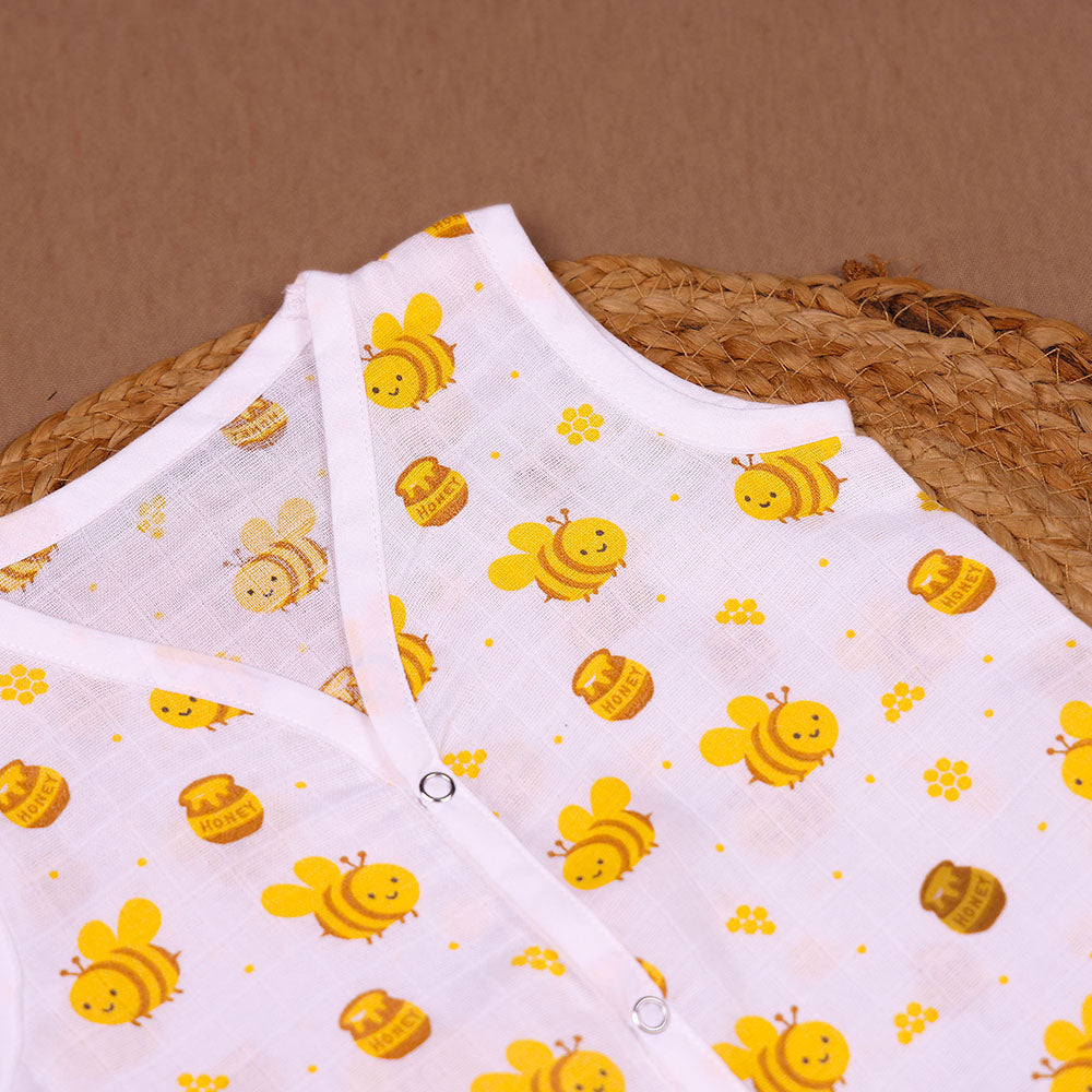 Honey Bee Muslin Jabla & Shorts Set – Baby/Toddler