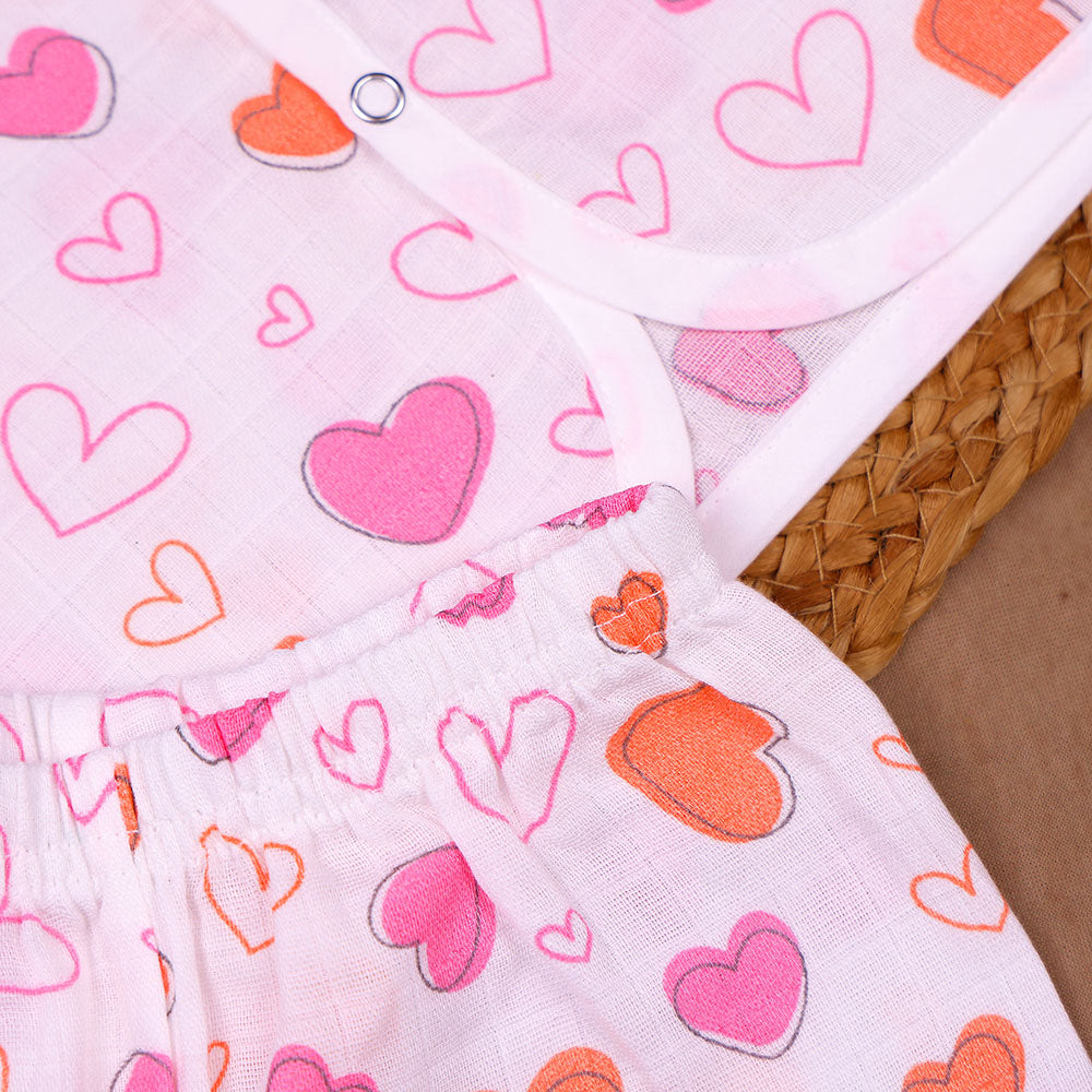 Love Hearts Muslin Jabla & Shorts Set – Baby/Toddler
