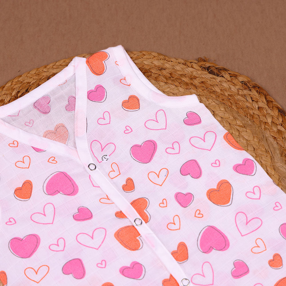 Love Hearts Muslin Jabla & Shorts Set – Baby/Toddler