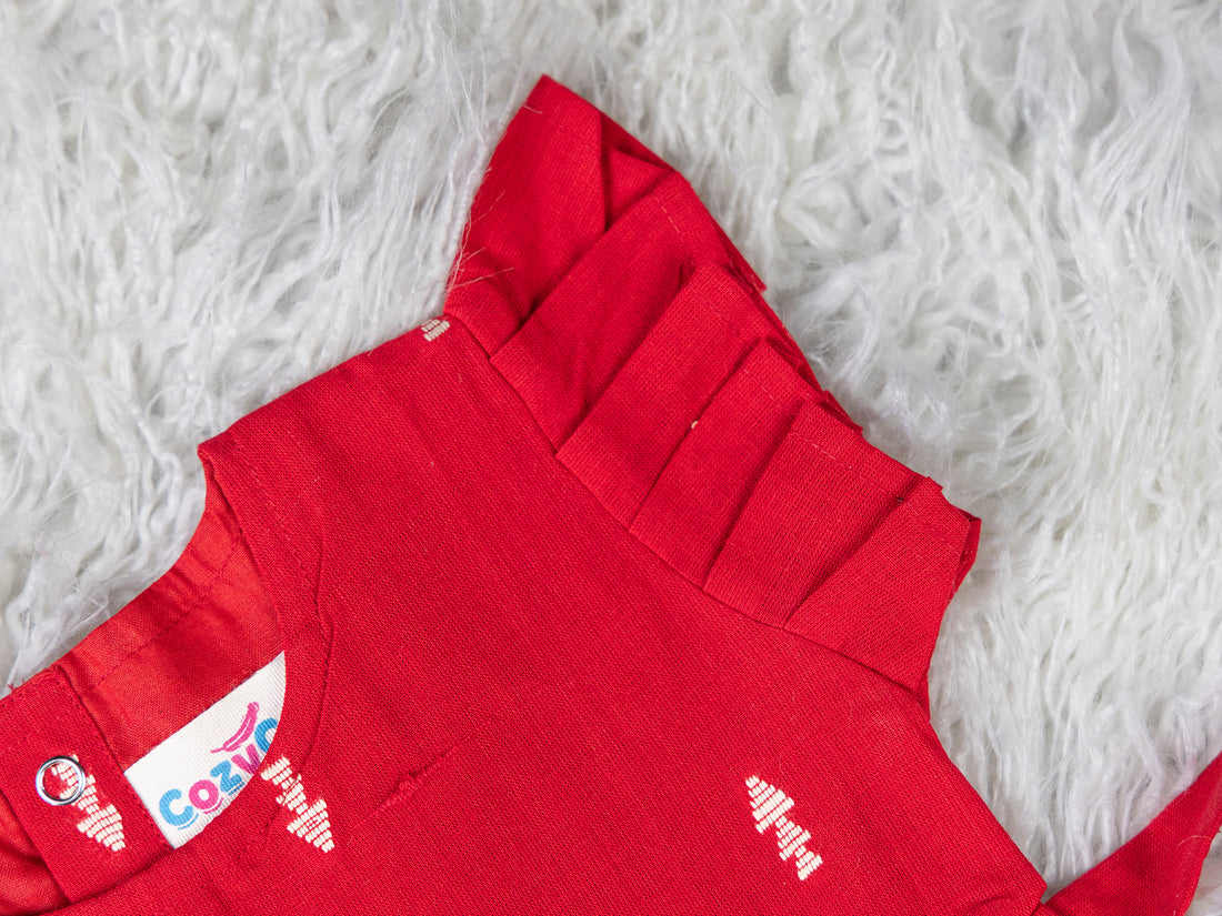 Gorgeous Red Cotton Frock