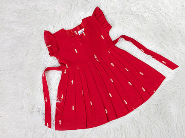 Gorgeous Red Cotton Frock