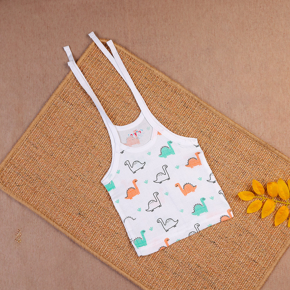 Playful Dinosaurs Two-Layered Organic Muslin Knot Jabla