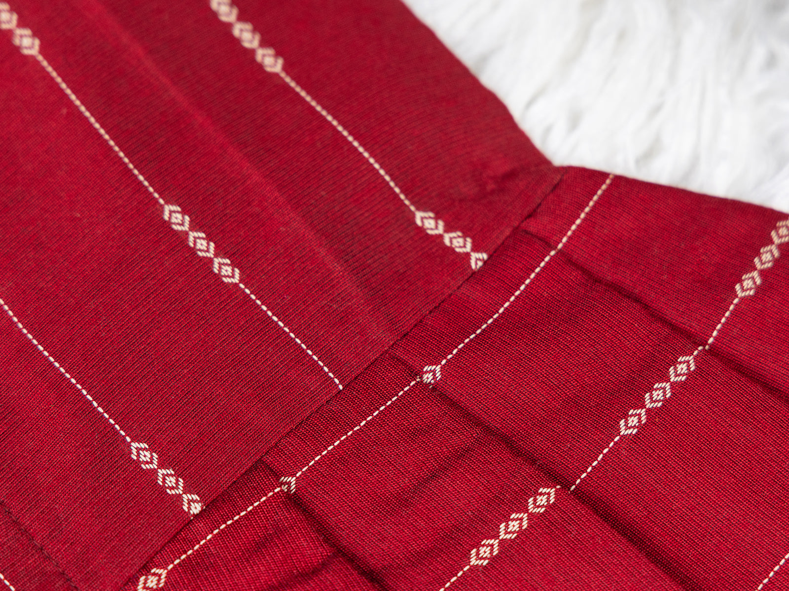 Maroon Raw Silk Frock with Lining