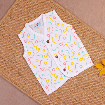 Vibrant Confetti Two-Layered Organic Muslin Jabla