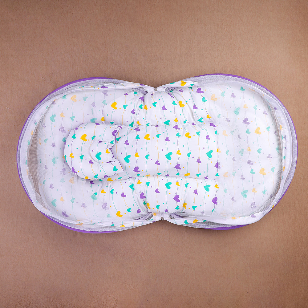 Floral Dreams Baby Bedding with Mosquito Net - Safe Sleep Sanctuary