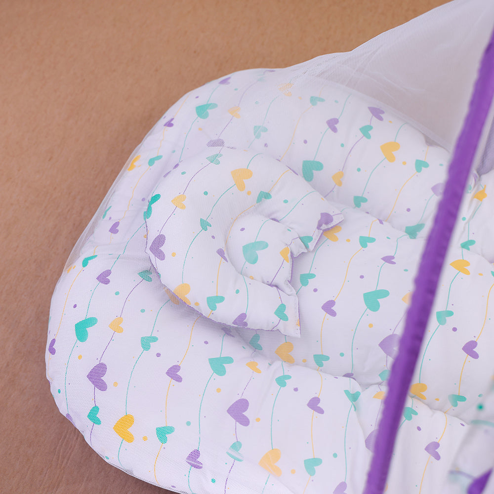 Floral Dreams Baby Bedding with Mosquito Net - Safe Sleep Sanctuary