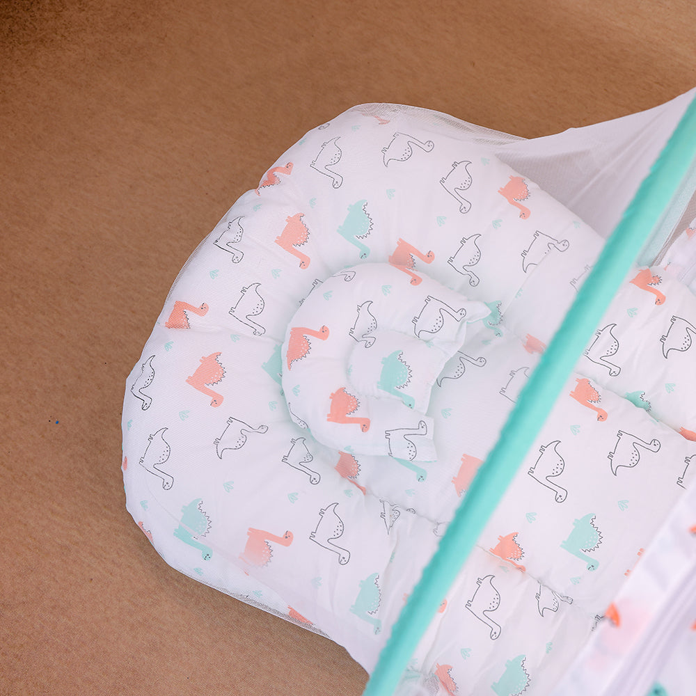 Adorable Dino Baby Bedding with Mosquito Net - Roar into Sweet Dreams