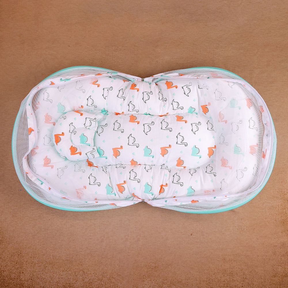 Adorable Dino Baby Bedding with Mosquito Net - Roar into Sweet Dreams