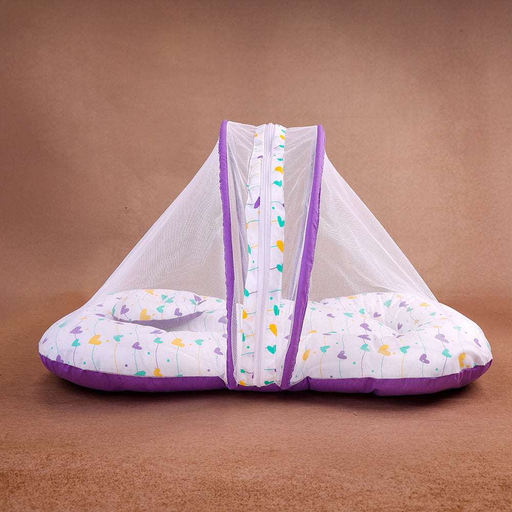Floral Dreams Baby Bedding with Mosquito Net - Safe Sleep Sanctuary