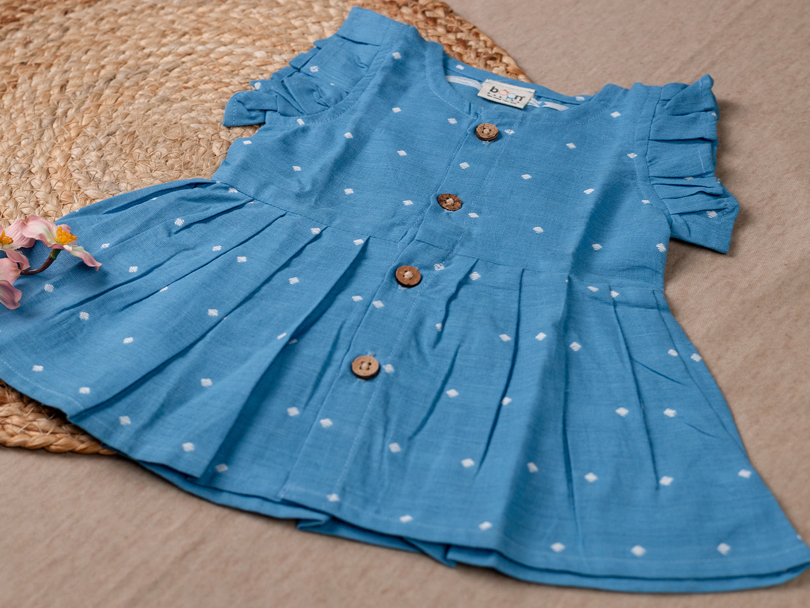 Blue Polka dot Frock