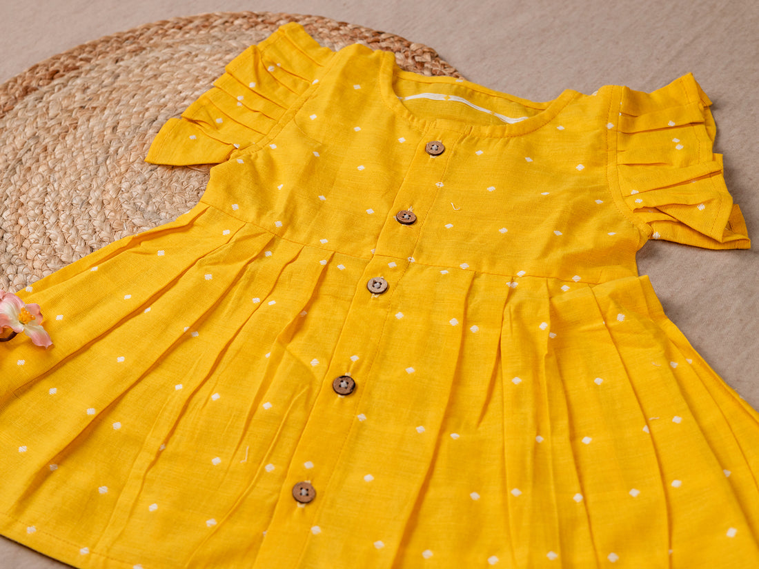 Yellow Polka dot Frock