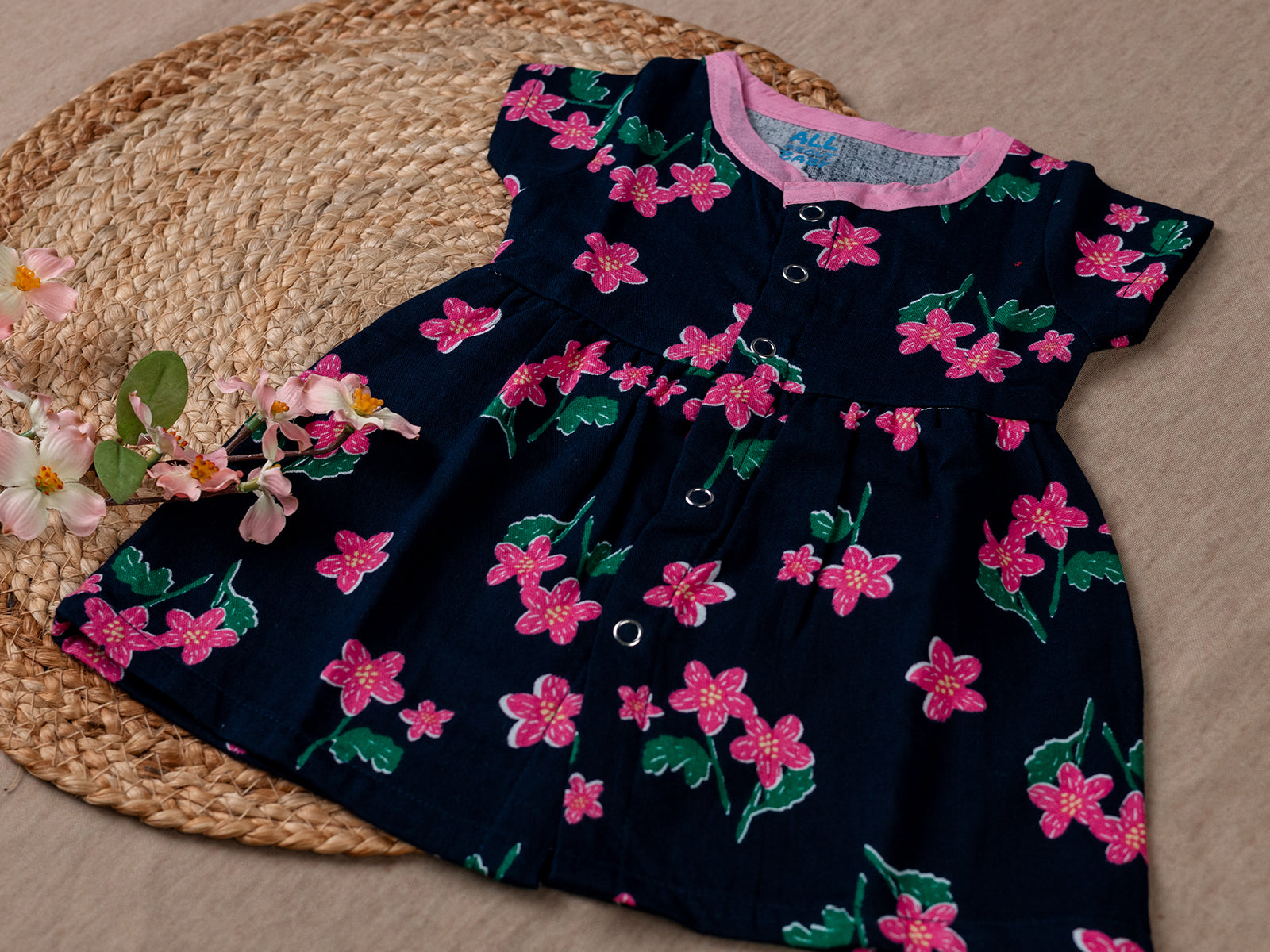 Navy Blue Frill Frock