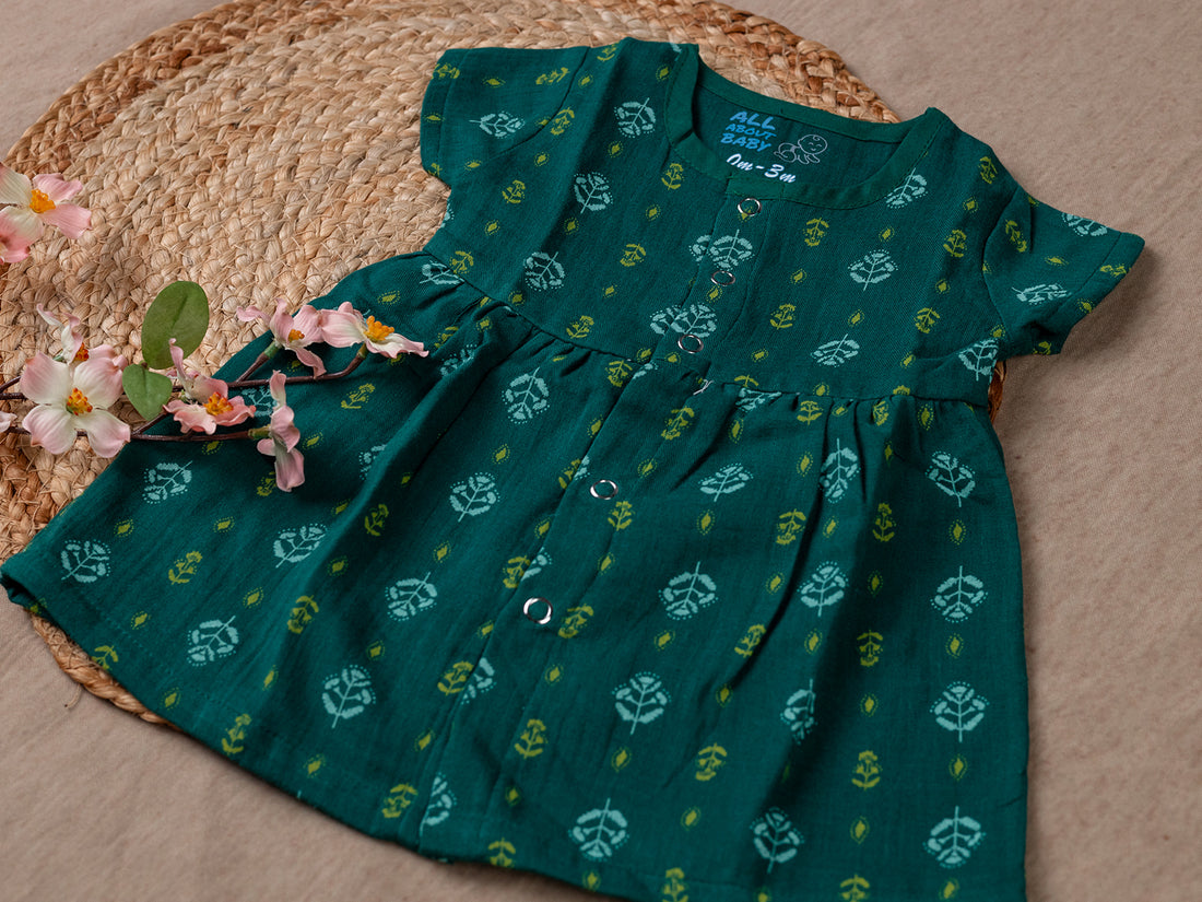 Green Leaf - Frill Frock