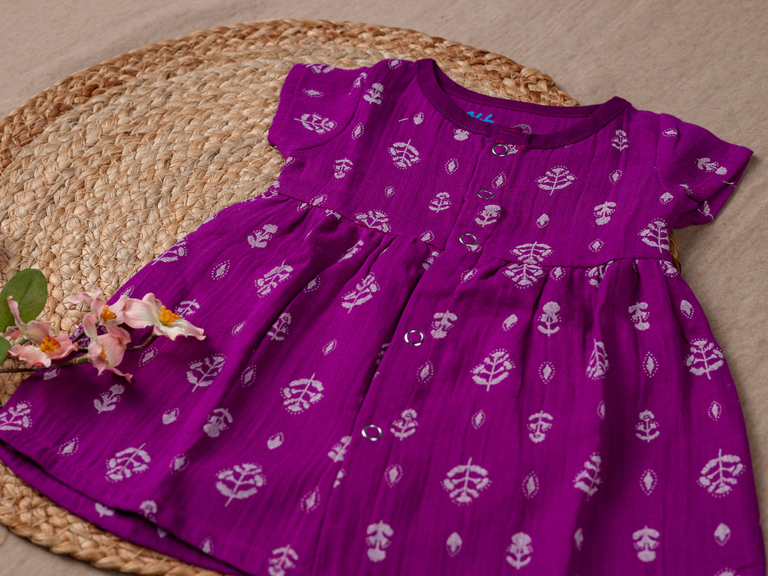 Purple Leaf - Frill Frock