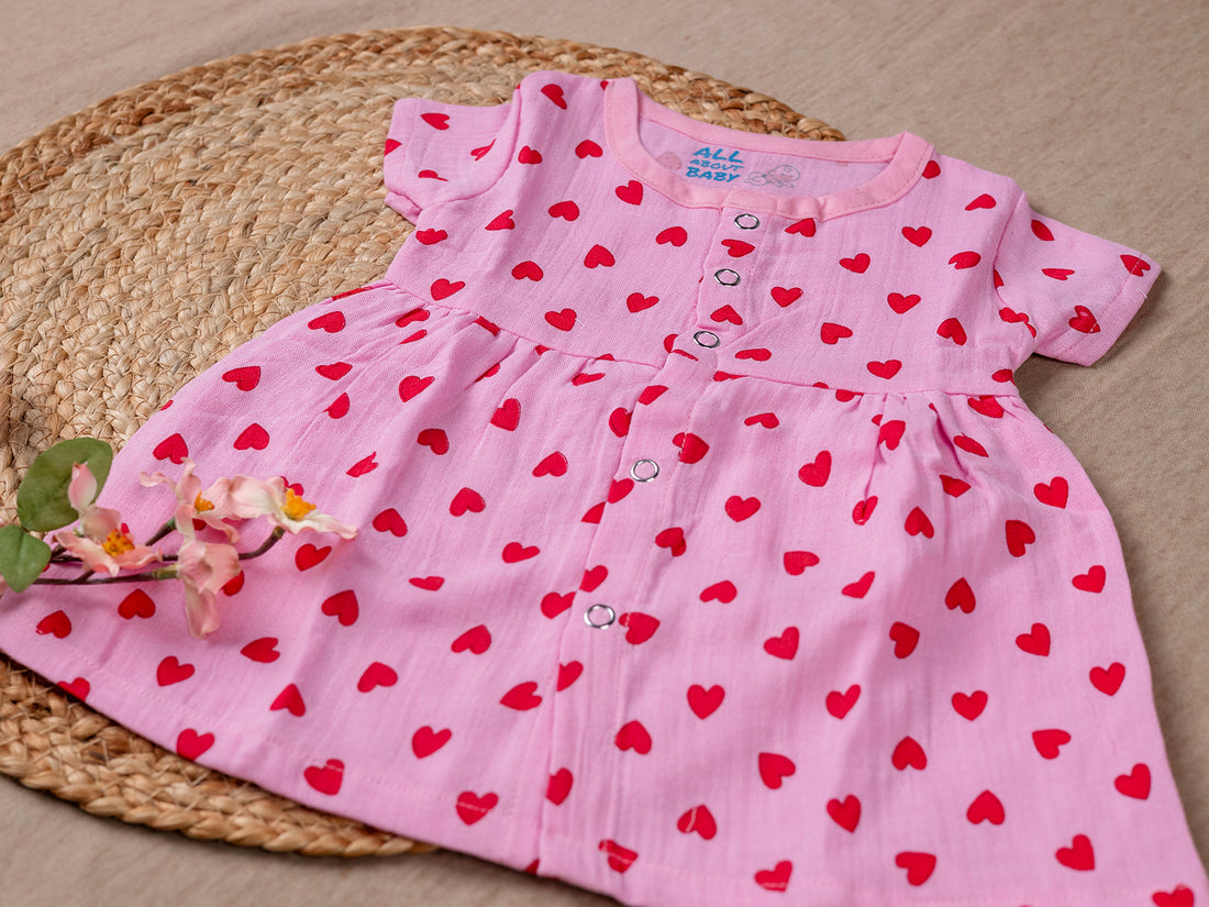 Pink Heart - Frill Frock