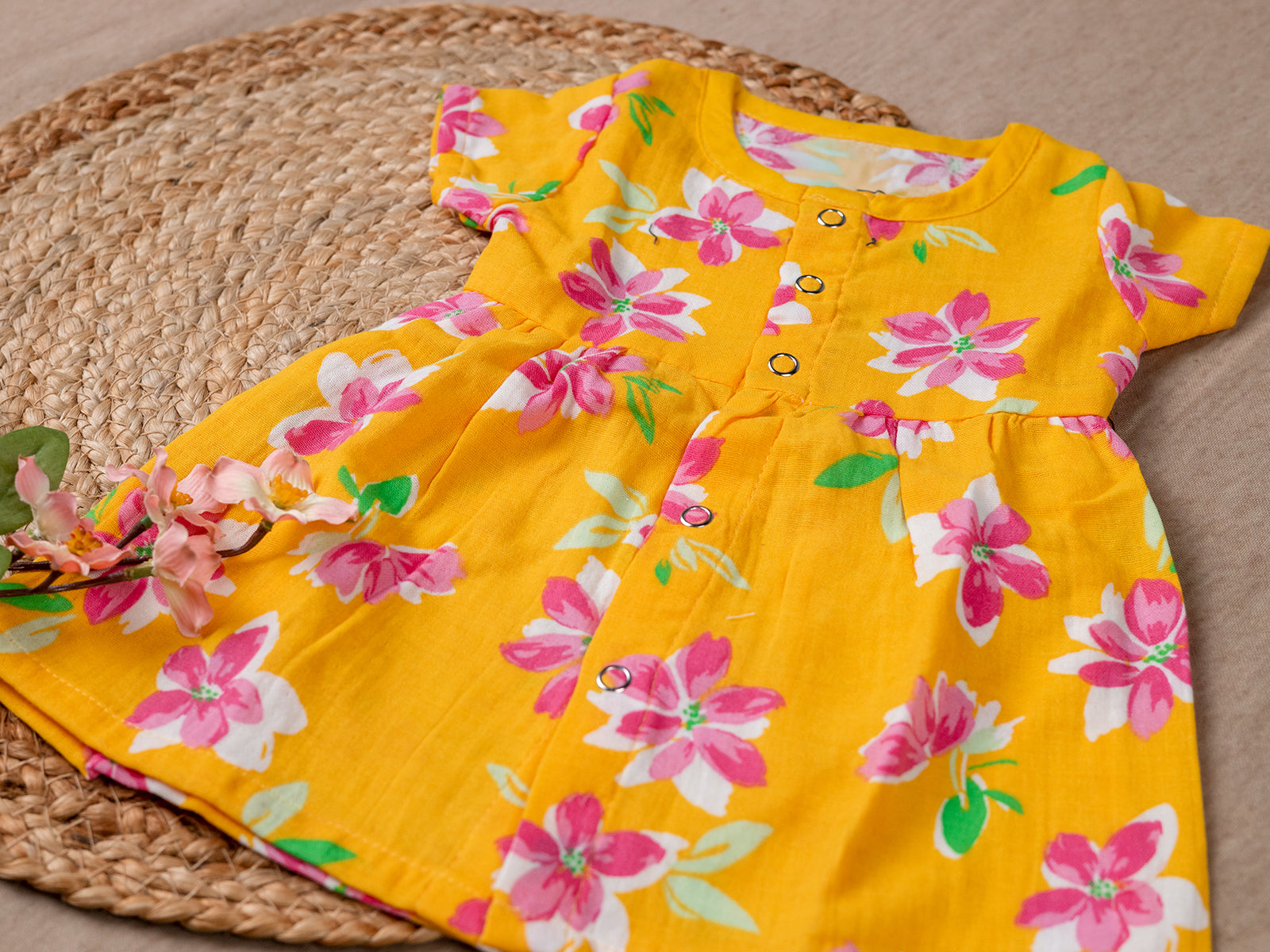 Yellow Floral - Frill Frock