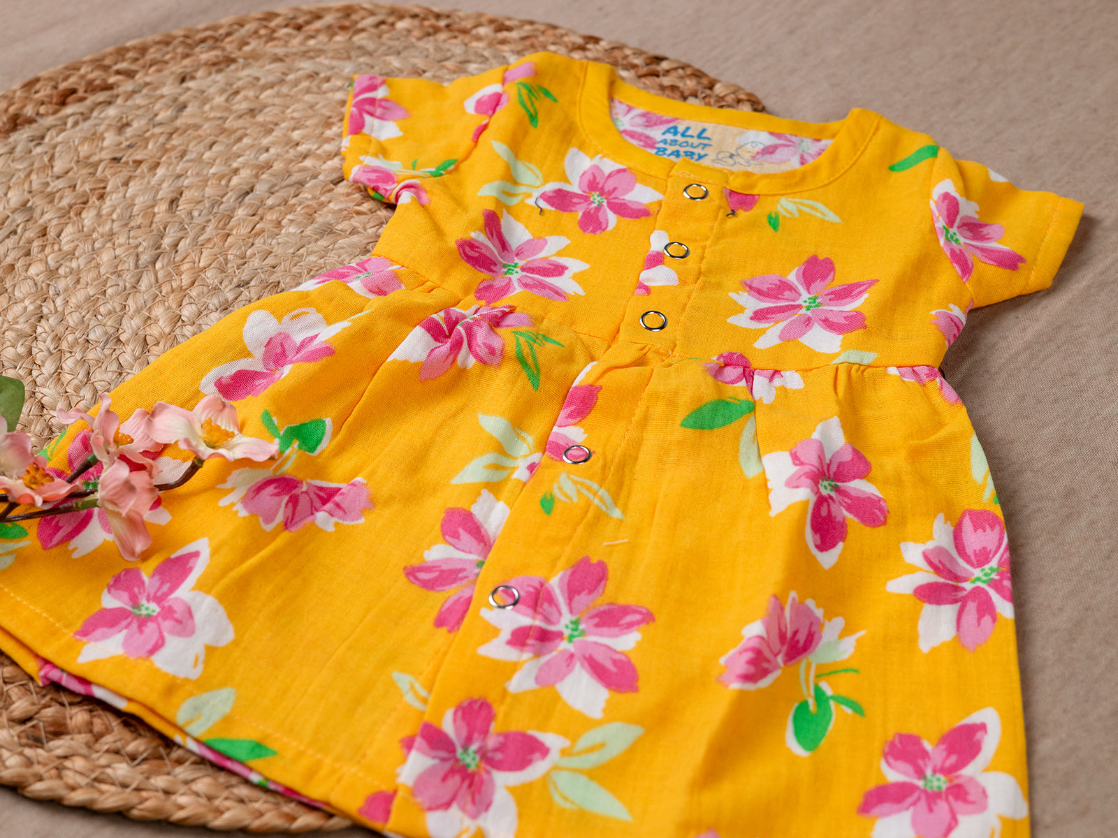 Yellow Floral - Frill Frock