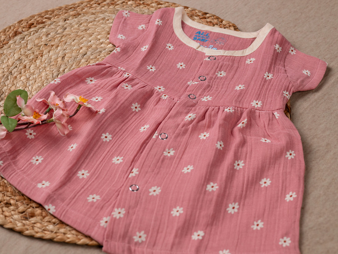 Pink Floral - Frill Frock