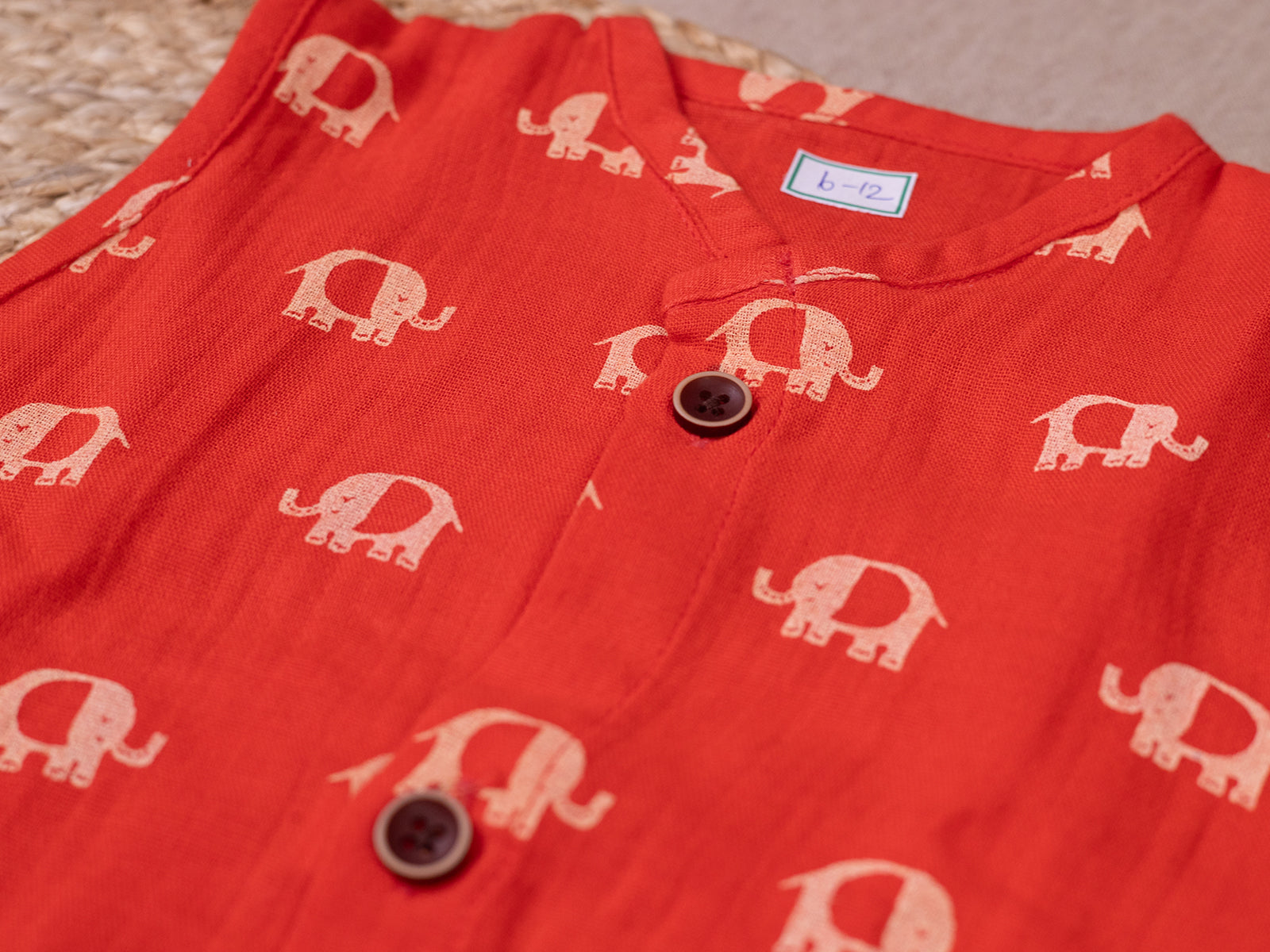 Red Elephant Muslin Vest