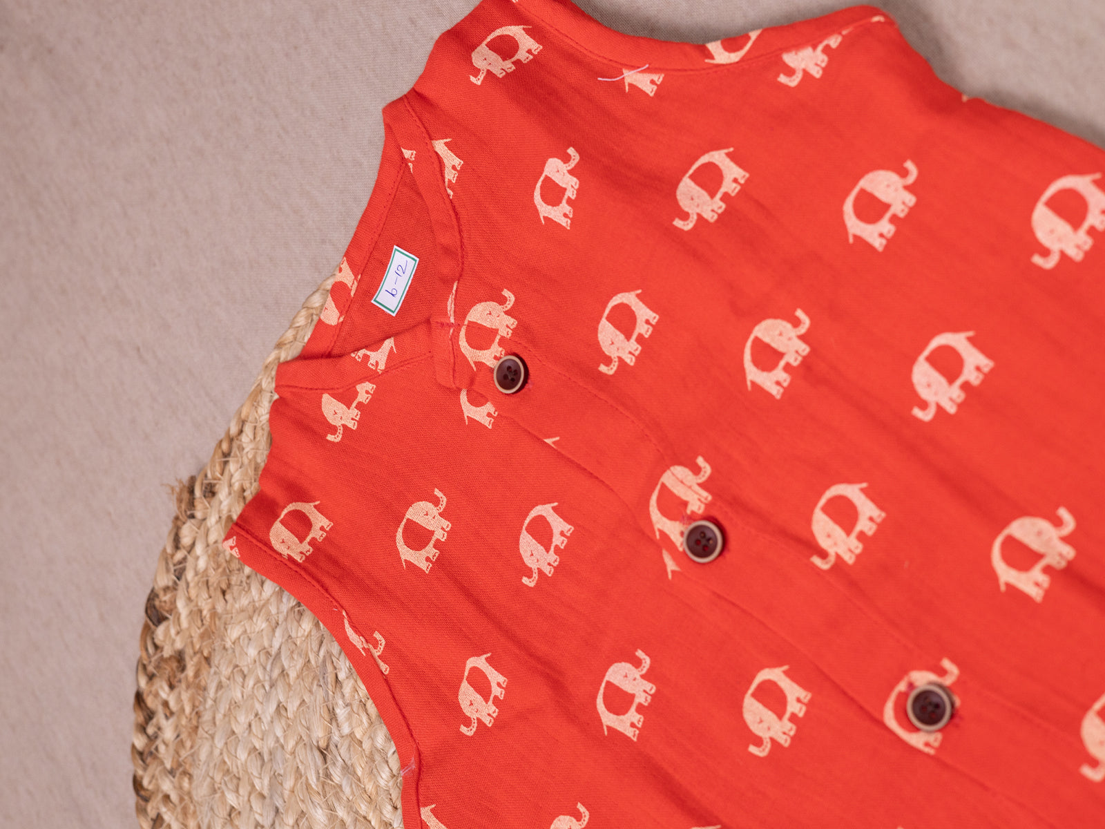 Red Elephant Muslin Vest