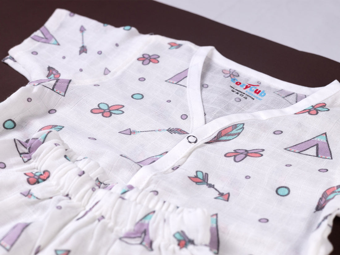 Boho Adventure Print - Muslin Night Suit