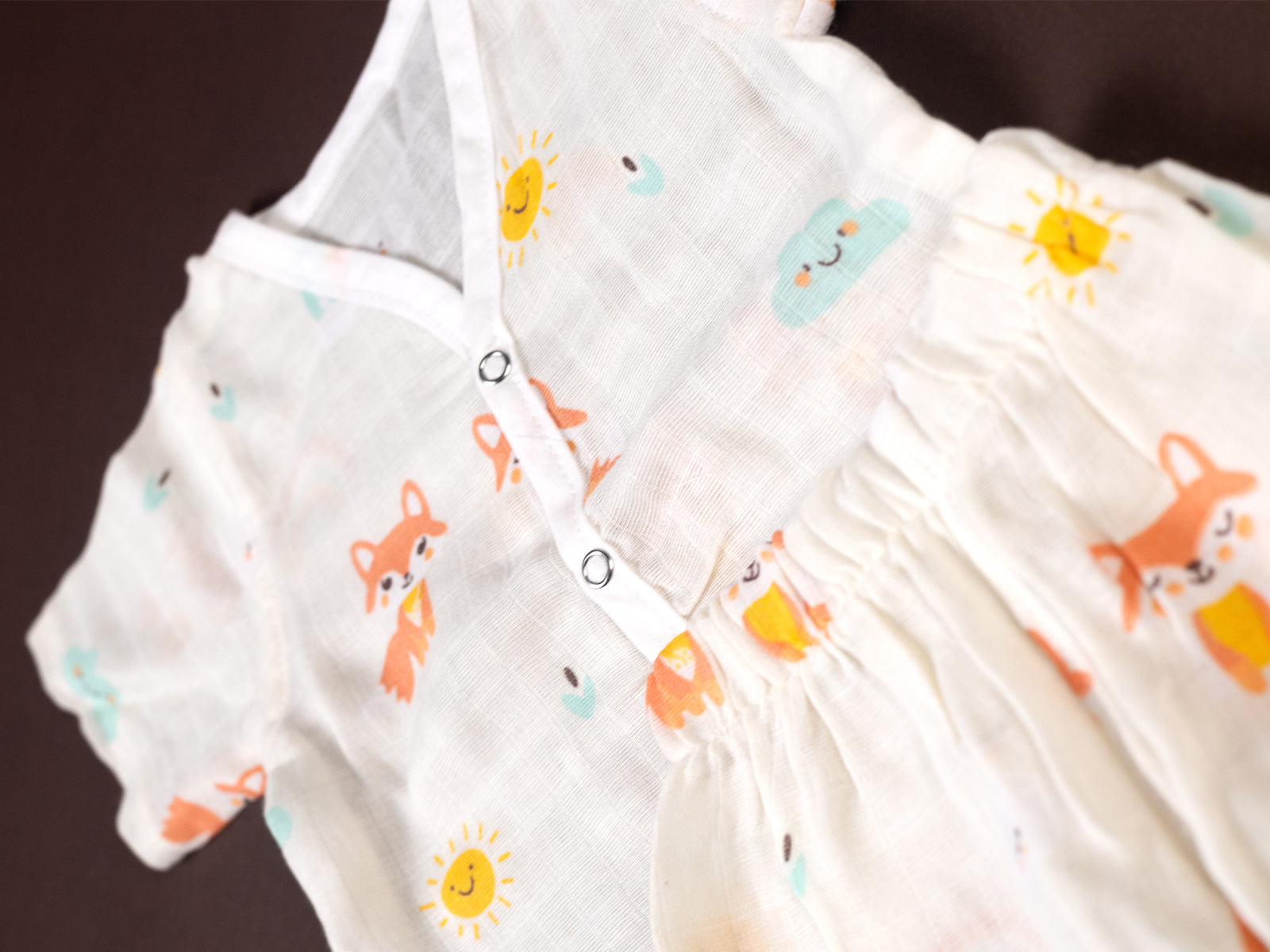 Woodland Fox & Rainbow Print - Muslin Night Suit