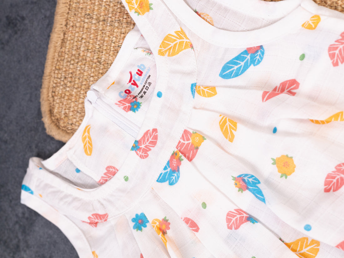 Bright Leaf - Sleeveless Frock