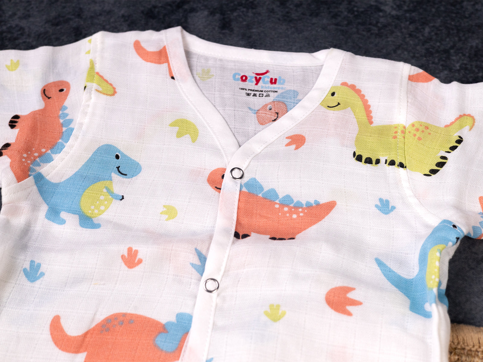 Dinosaur Adventure Print - Muslin Night Suit