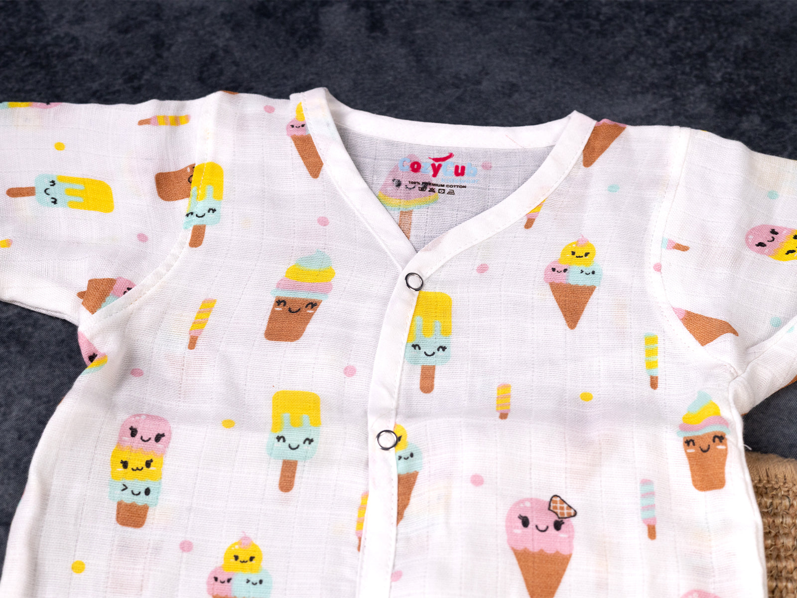 Ice Cream Delight Print - Muslin Night Suit