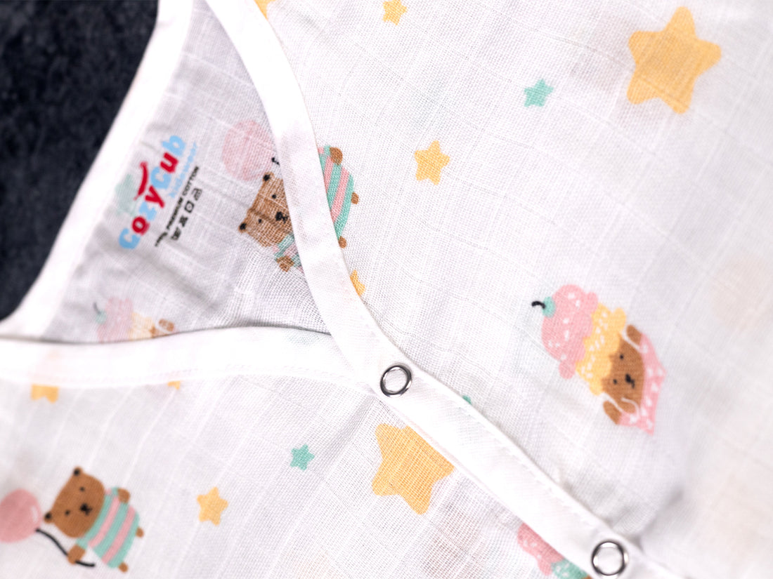 Muslin Night Suit - Cupcake Bear Print