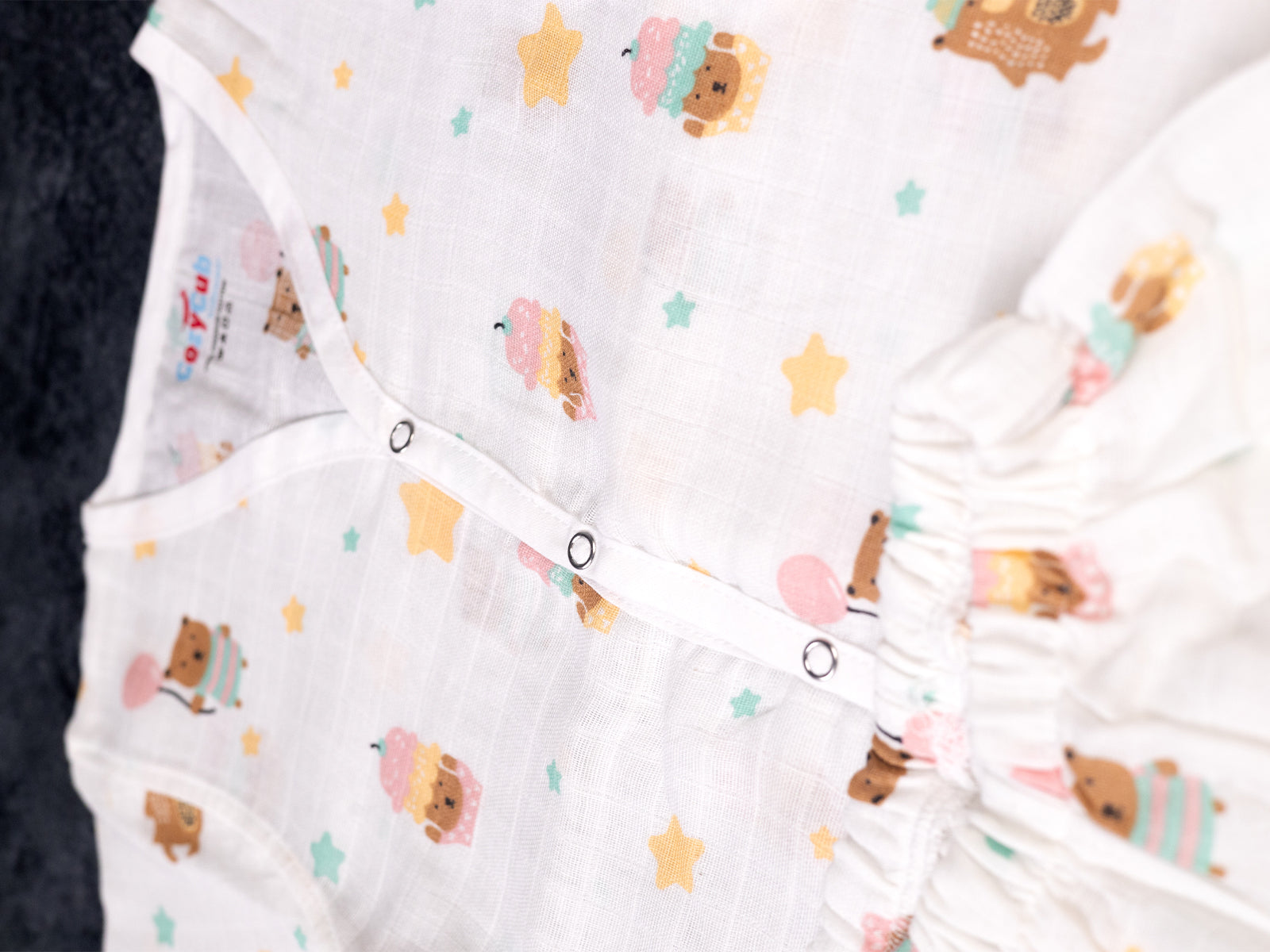 Muslin Night Suit - Cupcake Bear Print
