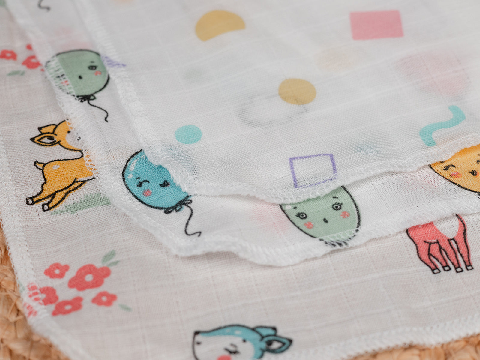 BURP CLOTH-ANIMAL PARADE PRINT