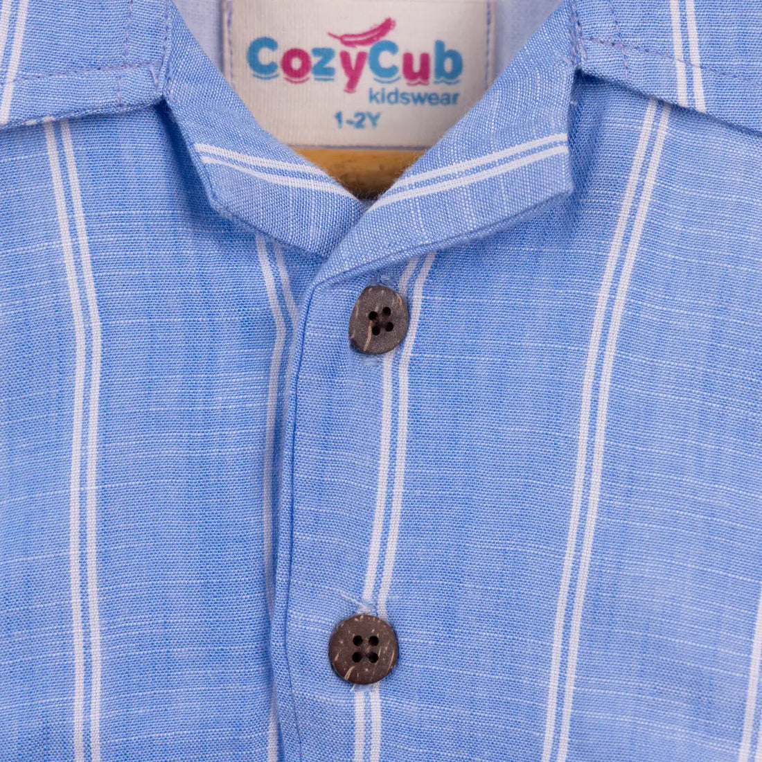 Classic Blue Stripe - Collar Frock